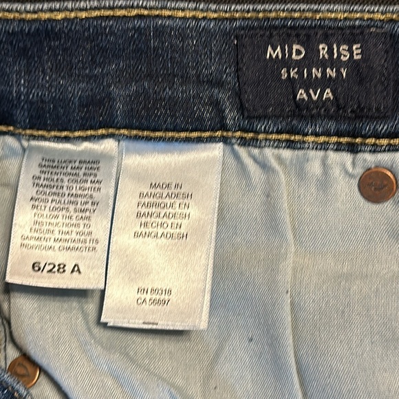 Lucky Brand Skinny Ava Ankle Jeans size 6 - Picture 7 of 7